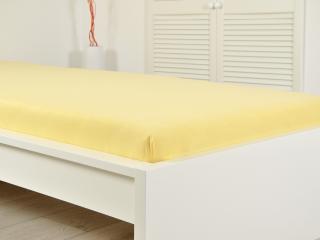Prostěradlo Jersey bavlna IDEAL - Žlutá Rozměr: 160 x 200