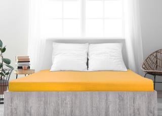 Prostěradlo Jersey česaná bavlna MAKO - Sytá žlutá Rozměr: 120 x 200