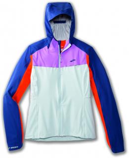 Brooks High Point WP Jacket nepromokavá bunda dámská Barva: modrá/bílá, Velikost: XL
