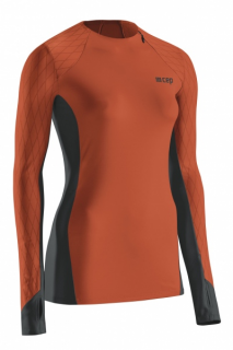 CEP Běžecké tričko Cold Weather dámské Barva: dark orange/black, Velikost: L