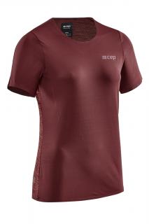 CEP Běžecké tričko s krátkým rukávem dámské Barva: Tmavě červená, Velikost: XL
