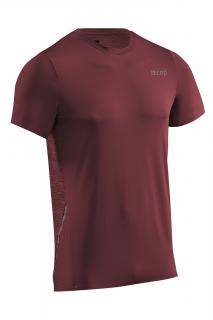 CEP Běžecké tričko s krátkým rukávem pánské Barva: Tmavě červená, Velikost: L
