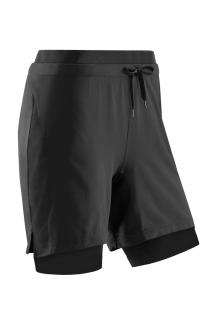 CEP Tréninkové šortky 2 v 1 black dámské Barva: Černá, Velikost: XS