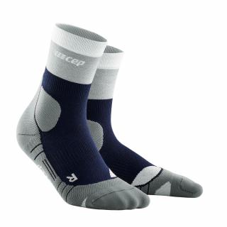 CEP Vysoké outdoorové Light Merino ponožky dámské Barva: marineblue / grey, Velikost: II