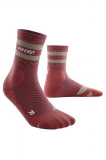 CEP Vysoké outdoorové ponožky merino (80. léta) berry sand dámské Určení: dámské, Barva: berry/sand, Velikost: II