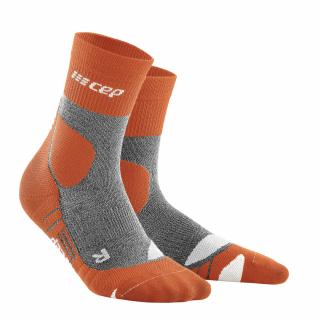 CEP Vysoké outdoorové ponožky Merino dámské Barva: sunset / grey, Velikost: III