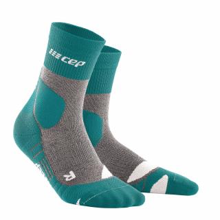 CEP Vysoké outdoorové ponožky Merino pánské Barva: forestgreen / grey, Velikost: IV