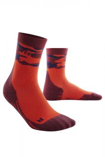 CEP Vysoké ponožky Camocloud pánské Barva: lávová, Velikost: V