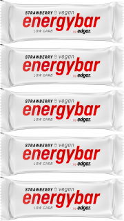 Edgar Energybar energetická tyčinka Příchuť: Jahoda low carb 5x 50 g
