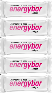 Edgar Energybar energetická tyčinka Příchuť: Malina & kokos 5x 50 g
