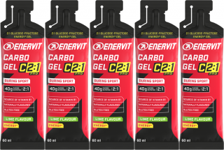 Enervit Carbo Gel C2:1 energetický gel Příchuť: Limetka 5 ks