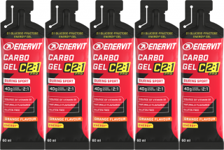 Enervit Carbo Gel C2:1 energetický gel Příchuť: Pomeranč 5 ks