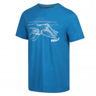 Inov-8 Graphic Tee Helvellyn blue triko pánské Barva: Modrá, Velikost: XS