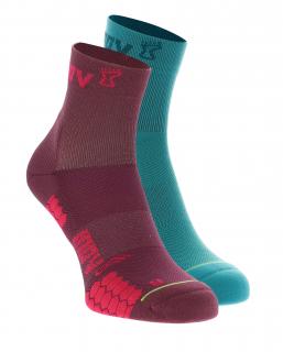 Inov-8 Trailfly Sock Mid teal purple ponožky Velikost: L