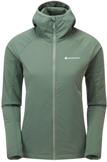 Montane Fem Fireball Lite Hoodie eucalyptus bunda dámská Velikost: L