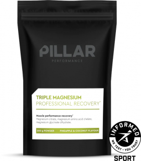 PILLAR Performance Triple Magnesium Powder prášek 200 g Balení: 200 g sáček, Příchuť: Ananas & kokos