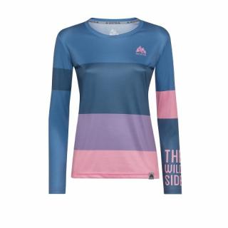 Wild Tee Color Block Pink Longsleeve triko dámské Barva: Modrá, Velikost: M