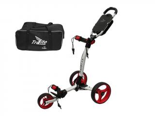 AXGLO TriLite golfový vozík bílo-červený + transport bag  + Dárková krabička týček
