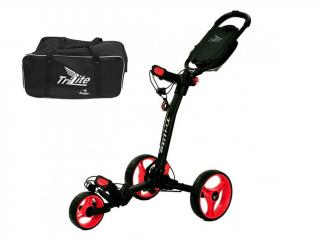 AXGLO TriLite golfový vozík černo-červený + transport bag  + Dárková krabička týček