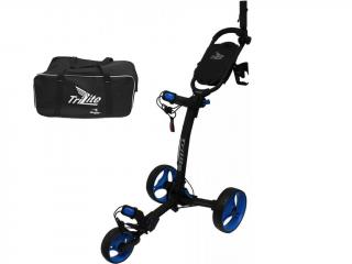 AXGLO TriLite golfový vozík černo-modrý + transport bag  + Dárková krabička týček