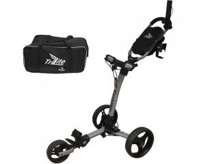 AXGLO TriLite golfový vozík šedo-černý + transport bag  + Dárková krabička týček