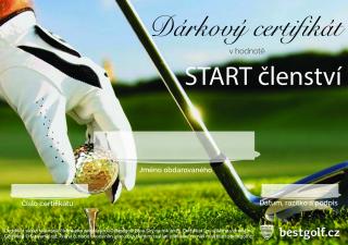 BESTGOLF BLUE SKY START členství 2023 Design certifikátu: Driver