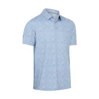 CALLAWAY All Over Abstract Golf Print pánské tričko modré Velikost oblečení: XL