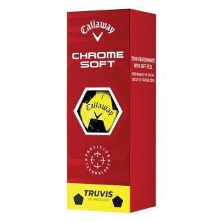 CALLAWAY Chrome Soft Truvis golfové míčky žluto-černé (3 ks)