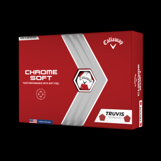 CALLAWAY Chrome Soft Truvis míčky bílo-červené (12 ks)