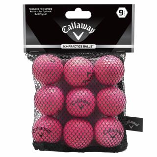 CALLAWAY HX tréninkové míčky růžové (9 ks)