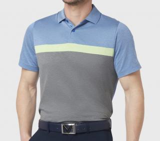 CALLAWAY Soft Touch Colour Block pánské tričko modro-šedé Velikost oblečení: S