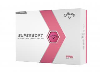 CALLAWAY Supersoft Matte golfové míčky - růžové (12 ks)