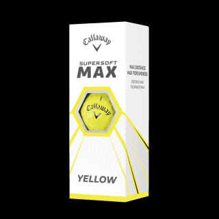CALLAWAY Supersoft Max golfové míčky - žluté (3 ks)