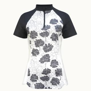 CALLAWAY Texture Floral dámské tričko bílo-šedé Velikost oblečení: L