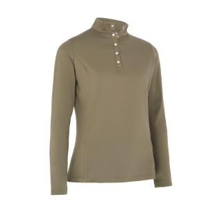 CALLAWAY Thermal Longsleeve Fleece Back Jersey dámské tričko khaki Velikost oblečení: M