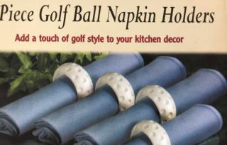 Dekorativní spona ubrousků 4 ks - golfový míček