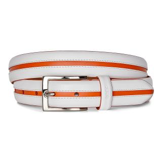 ECCO Golf Ulf dámský pásek bílo-oranžový Velikost opasku: 100 cm