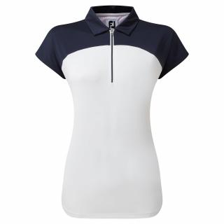 FOOTJOY Cap Sleeve Colour Block dámské tričko modro-bílé Velikost oblečení: S