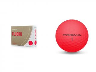 MASTERS Prisma Fluoro Matt golfové míčky - červené (12ks)