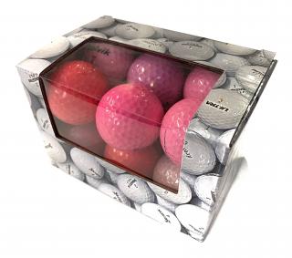 Mix značek hrané míčky v krabičce růžové - kvalita A/B (12ks)