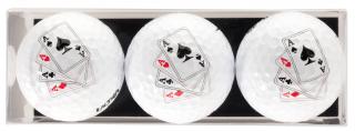 SPORTIQUES dárkové balení míčků pro golfistu Karty Esa