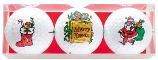 SPORTIQUES dárkové balení míčků pro golfistu Merry Christmas