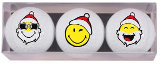 SPORTIQUES dárkové balení míčků Smiley Xmas - Santa