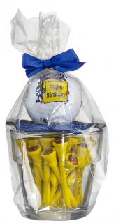SPORTIQUES dárkové balení pro golfistu ve skleničce - Happy Birthday