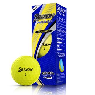 SRIXON AD333 golfové míčky - žluté (3 ks)