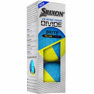 SRIXON Q-Star Tour Divide míčky žluto-modré (3 ks)