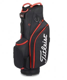 TITLEIST 14 Lightweight cart bag černo-červený  + Dárková krabička týček