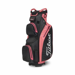 TITLEIST 14 Sta Dry cart bag černo-růžový  + Dárková krabička týček