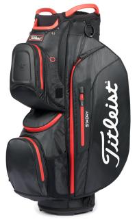 TITLEIST 15 Sta Dry cart bag černo-červený  + Dárková krabička týček