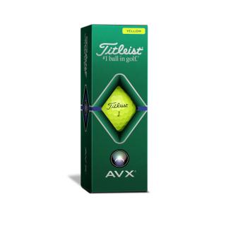 TITLEIST AVX golfové míčky - žluté (3 ks)